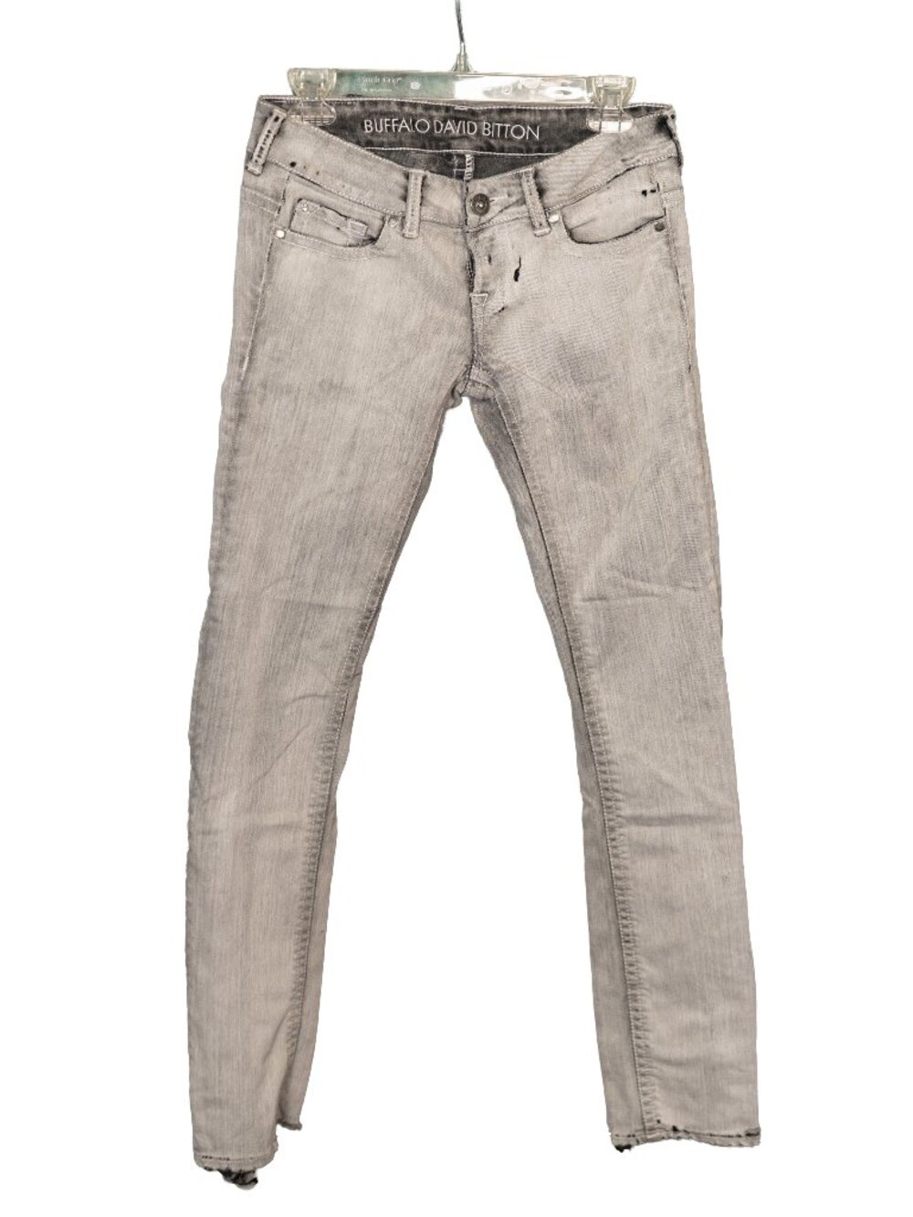 Buffalo David Bitton Gray Wash Distressed Skinny Jeans - Size 27
